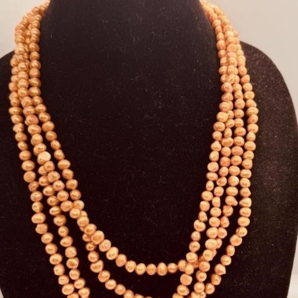 Beautiful Fresh Water Pearl Bead Strand 55"+